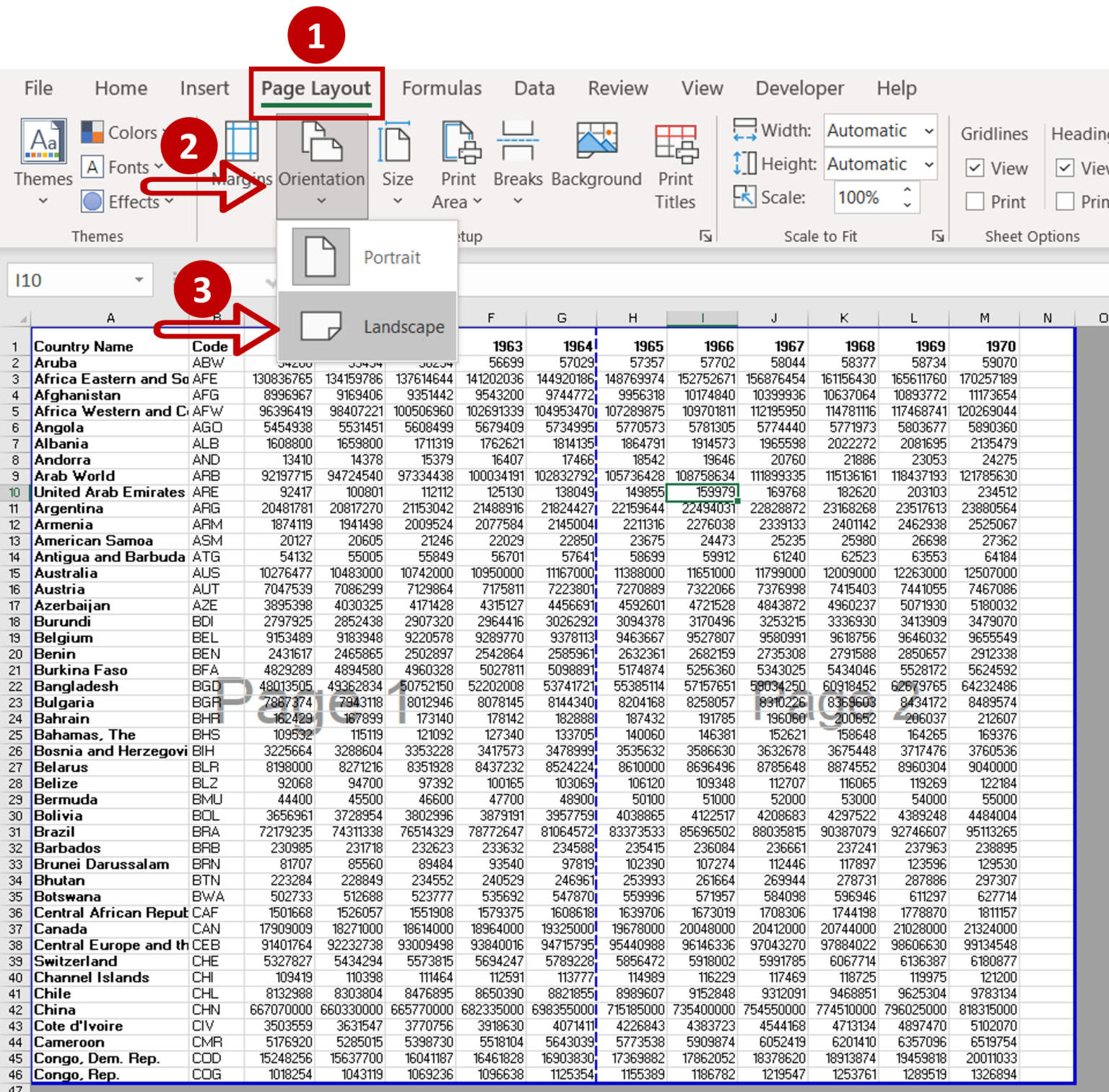 How To Change Orientation In Excel