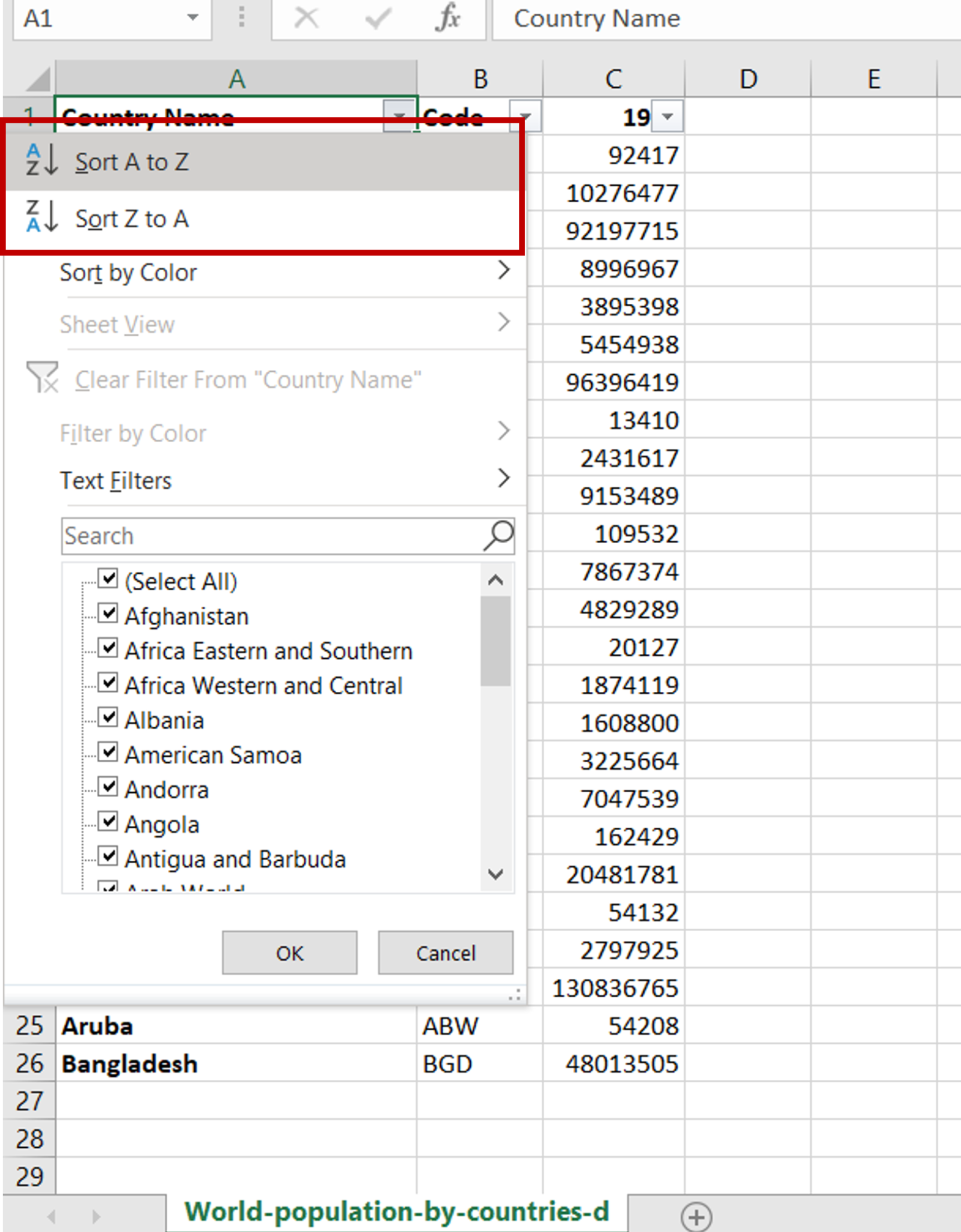 How To Do Alphabetical Order In Excel | SpreadCheaters