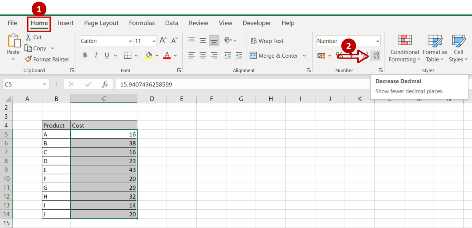 How To Get Rid Of Decimals In Excel | SpreadCheaters