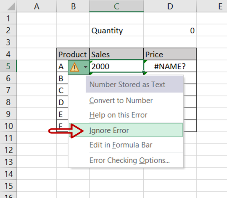 How To Get Rid Of Green Triangle In Excel | SpreadCheaters