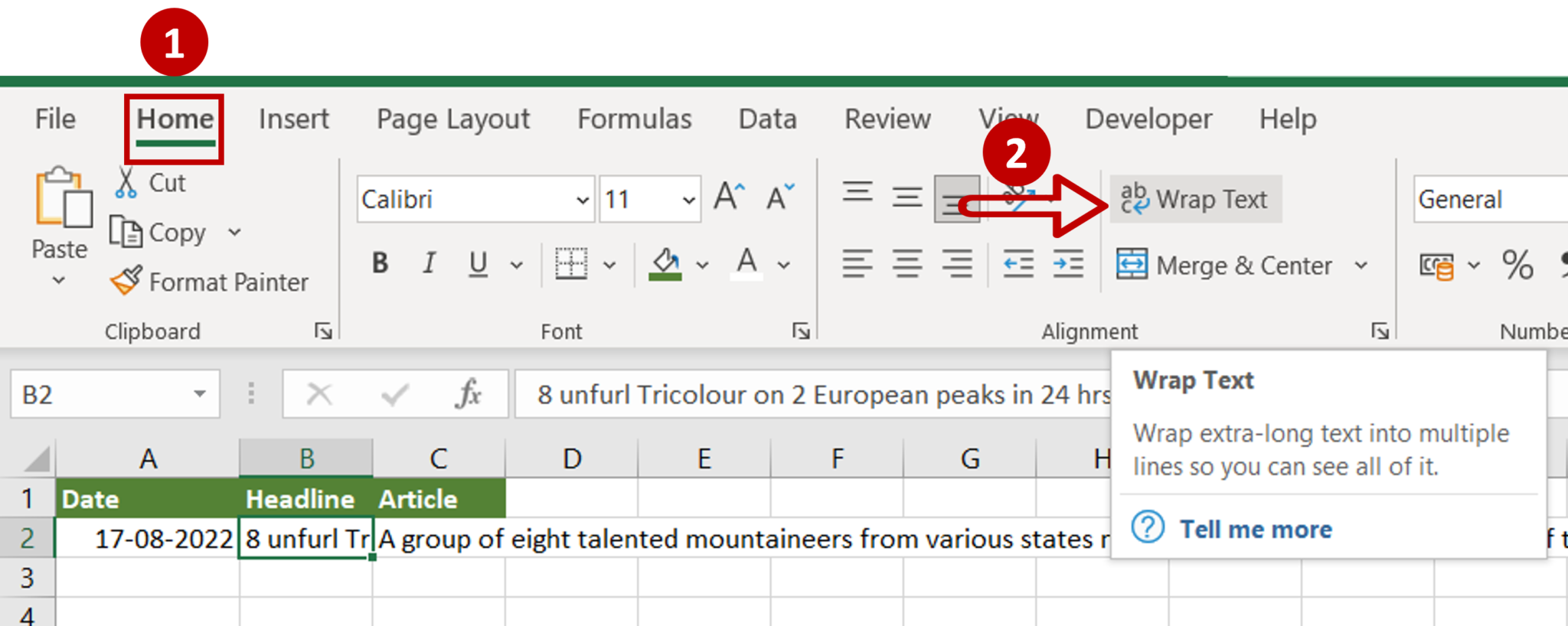 How To Show All Text In An Excel Cell | SpreadCheaters