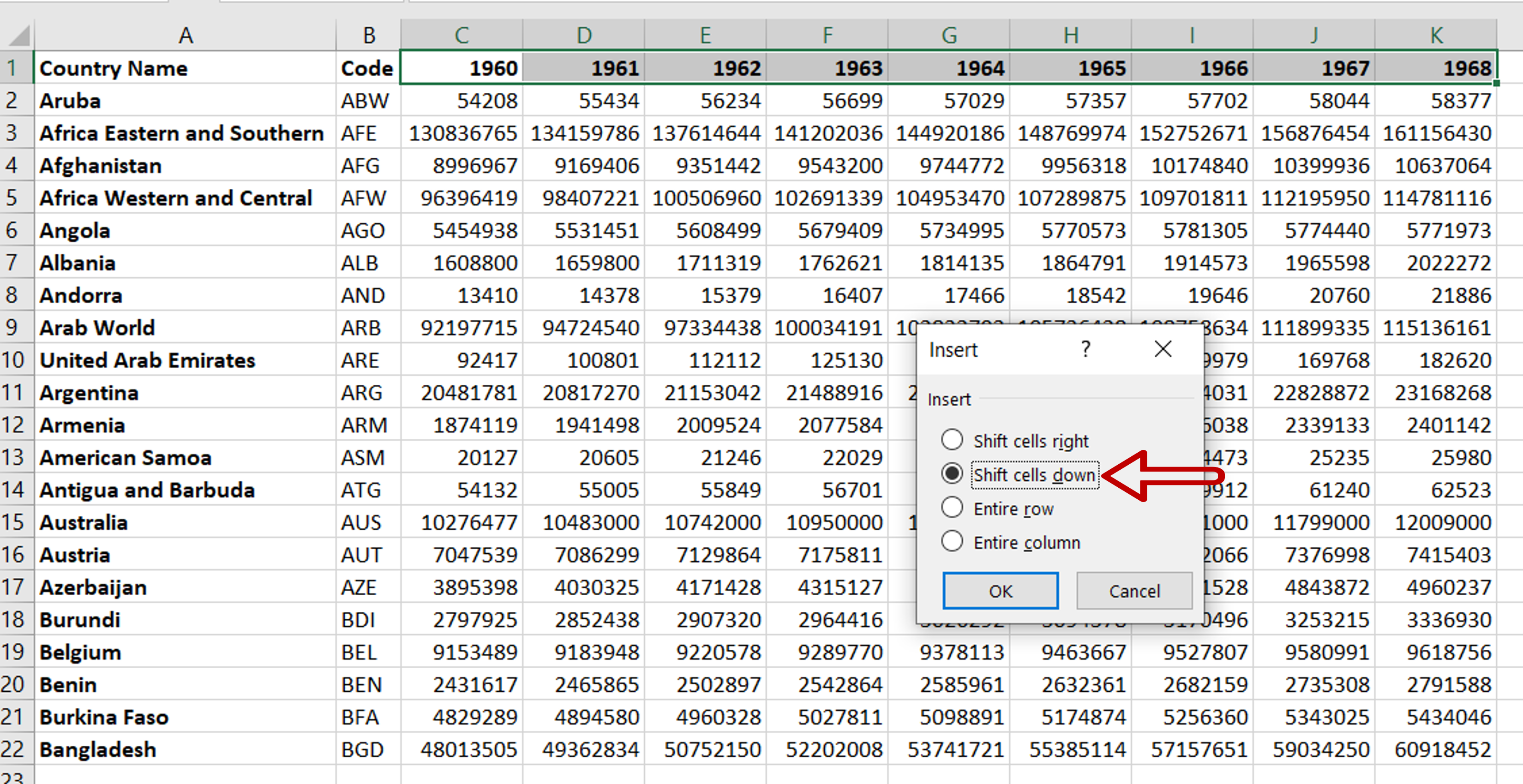 How To Move Cells Down In Excel SpreadCheaters