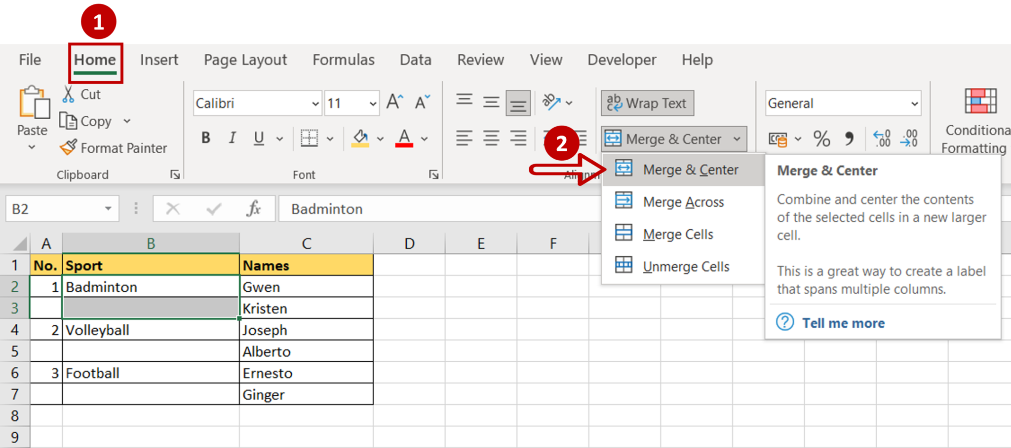 How To Merge Two Rows In Excel SpreadCheaters