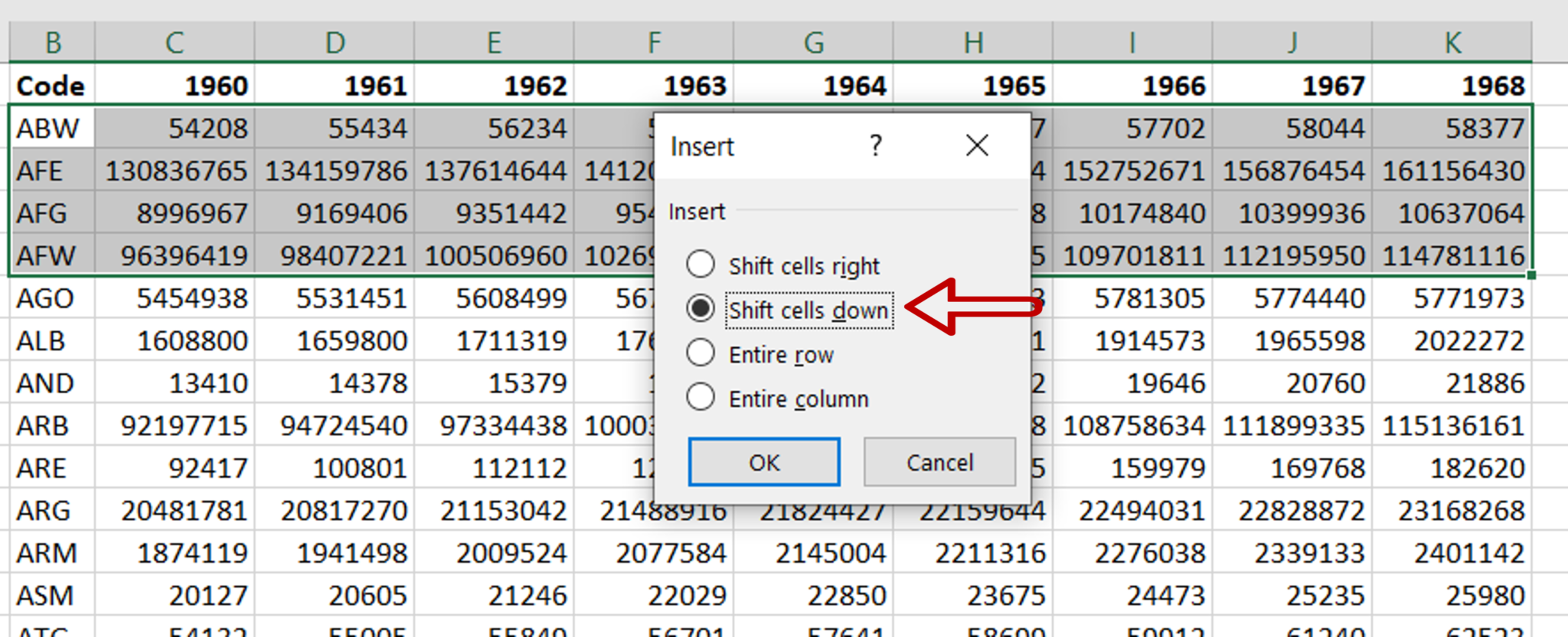  How To Shift Rows Down In Excel SpreadCheaters