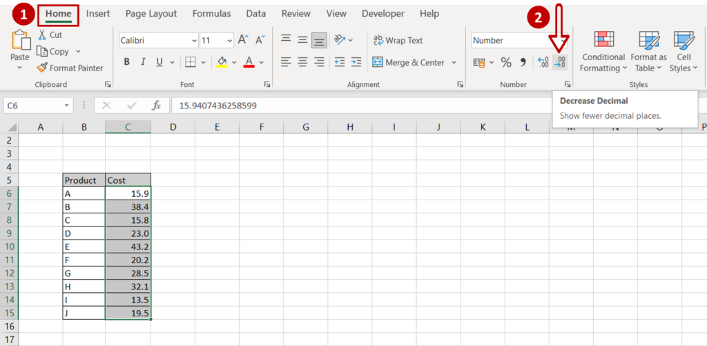 How To Change Decimal Places In Excel | SpreadCheaters