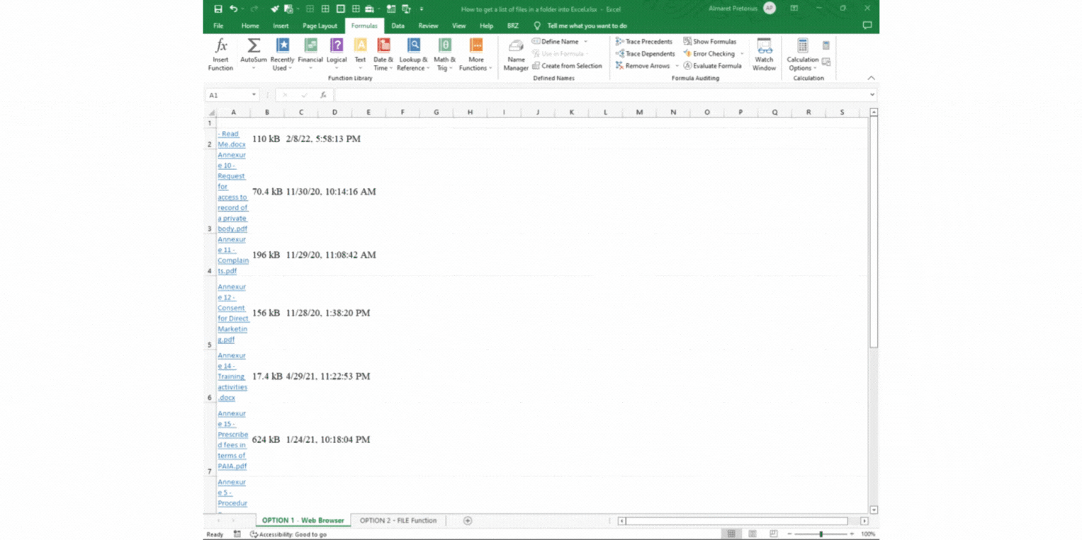 how-to-get-a-list-of-files-in-a-folder-into-excel-spreadcheaters