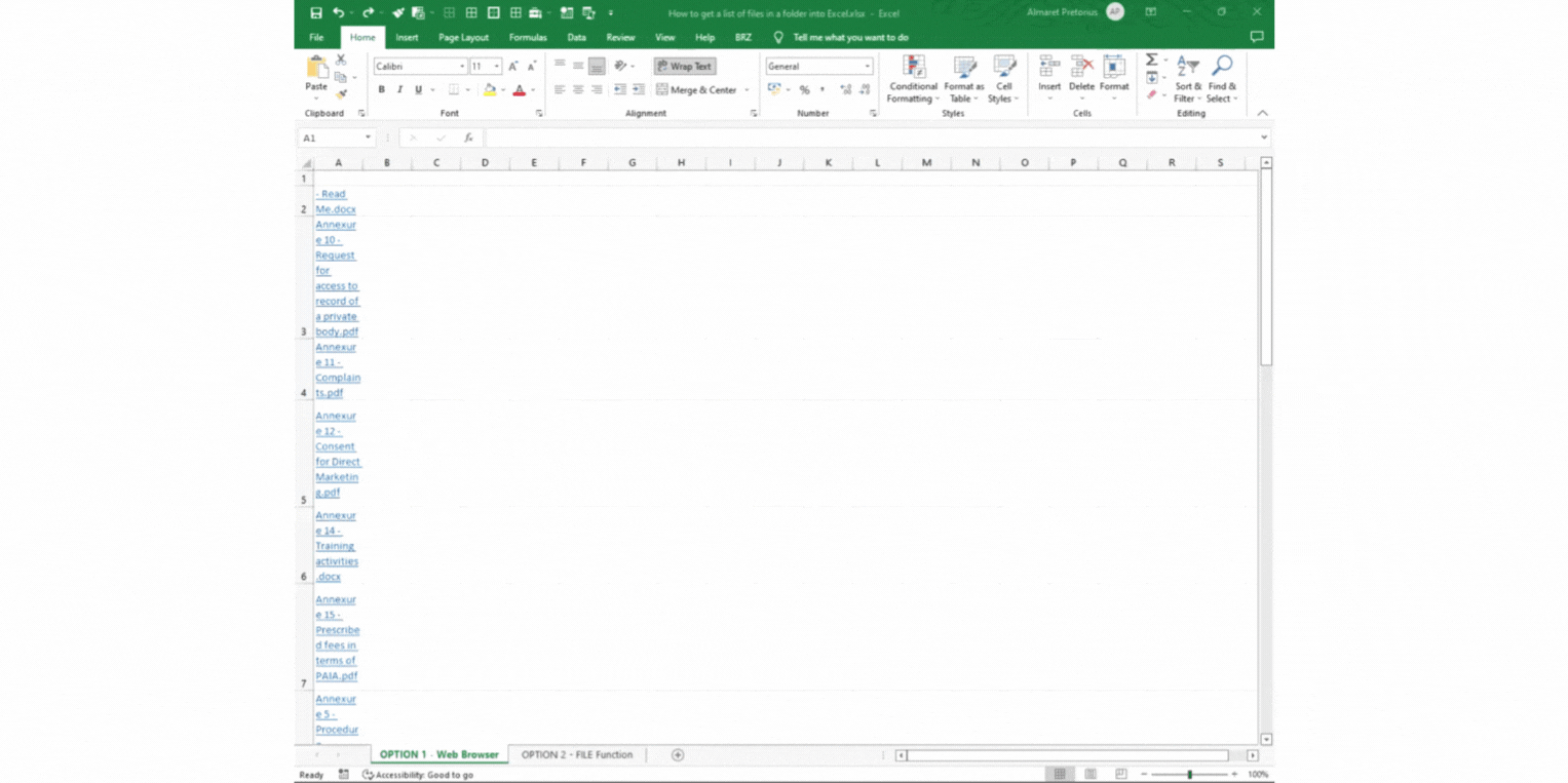 how-to-get-a-list-of-files-in-a-folder-into-excel-spreadcheaters