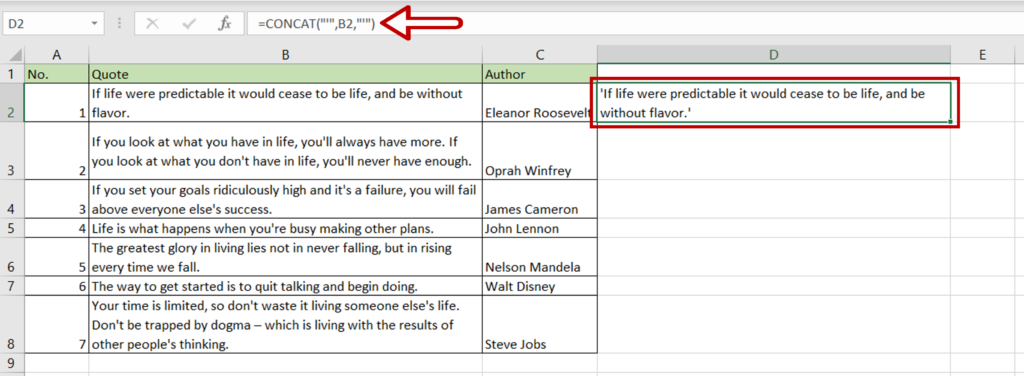 How To Add Single Quotes In Excel | SpreadCheaters