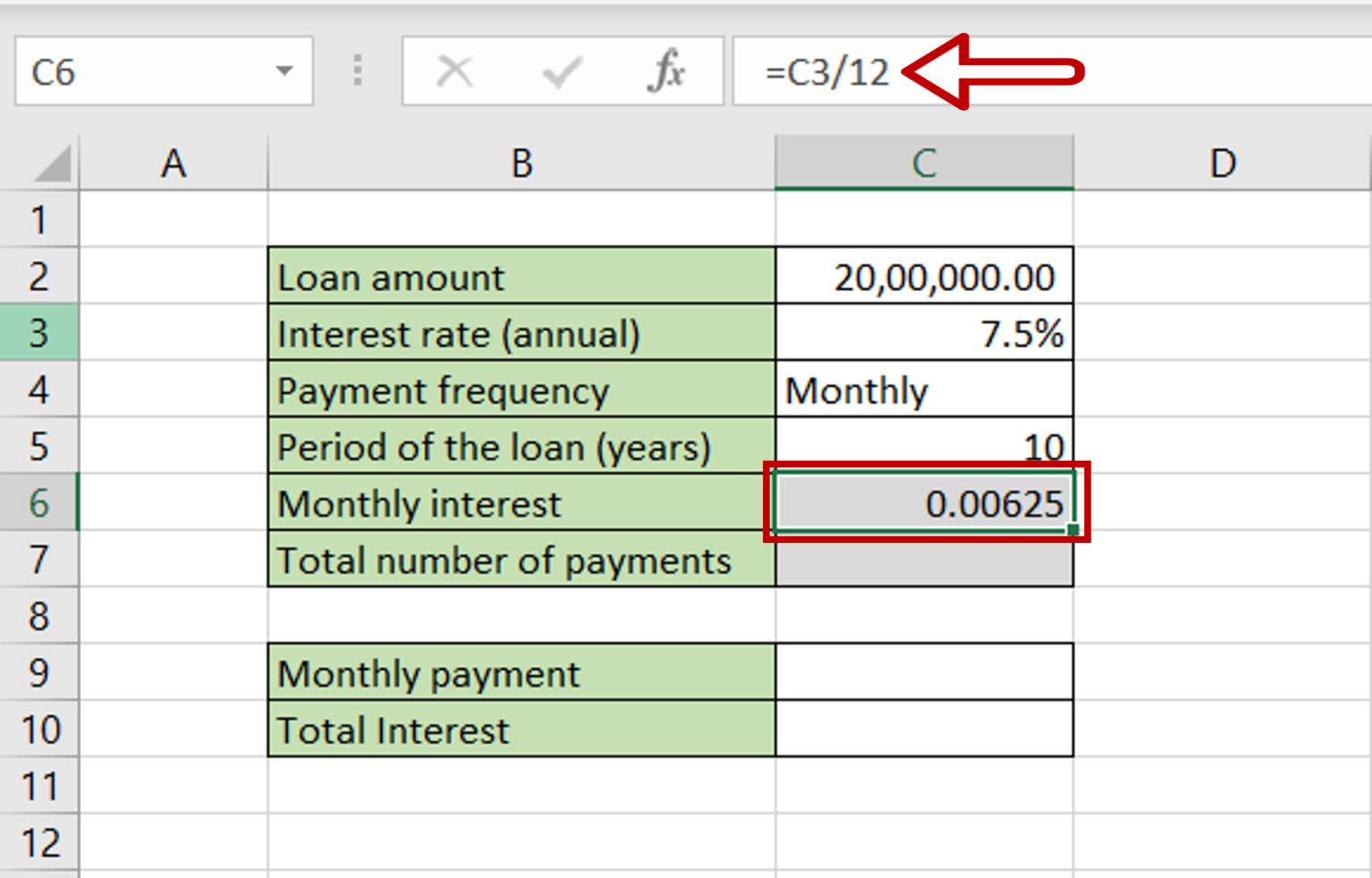 How To Calculate Total Interest Paid On A Loan In Excel | SpreadCheaters