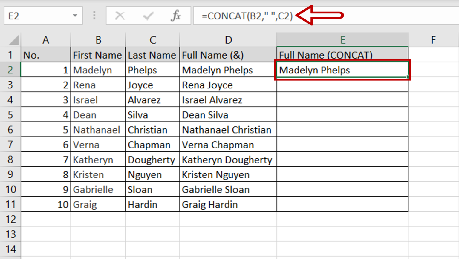 How To Merge Text In Excel | SpreadCheaters