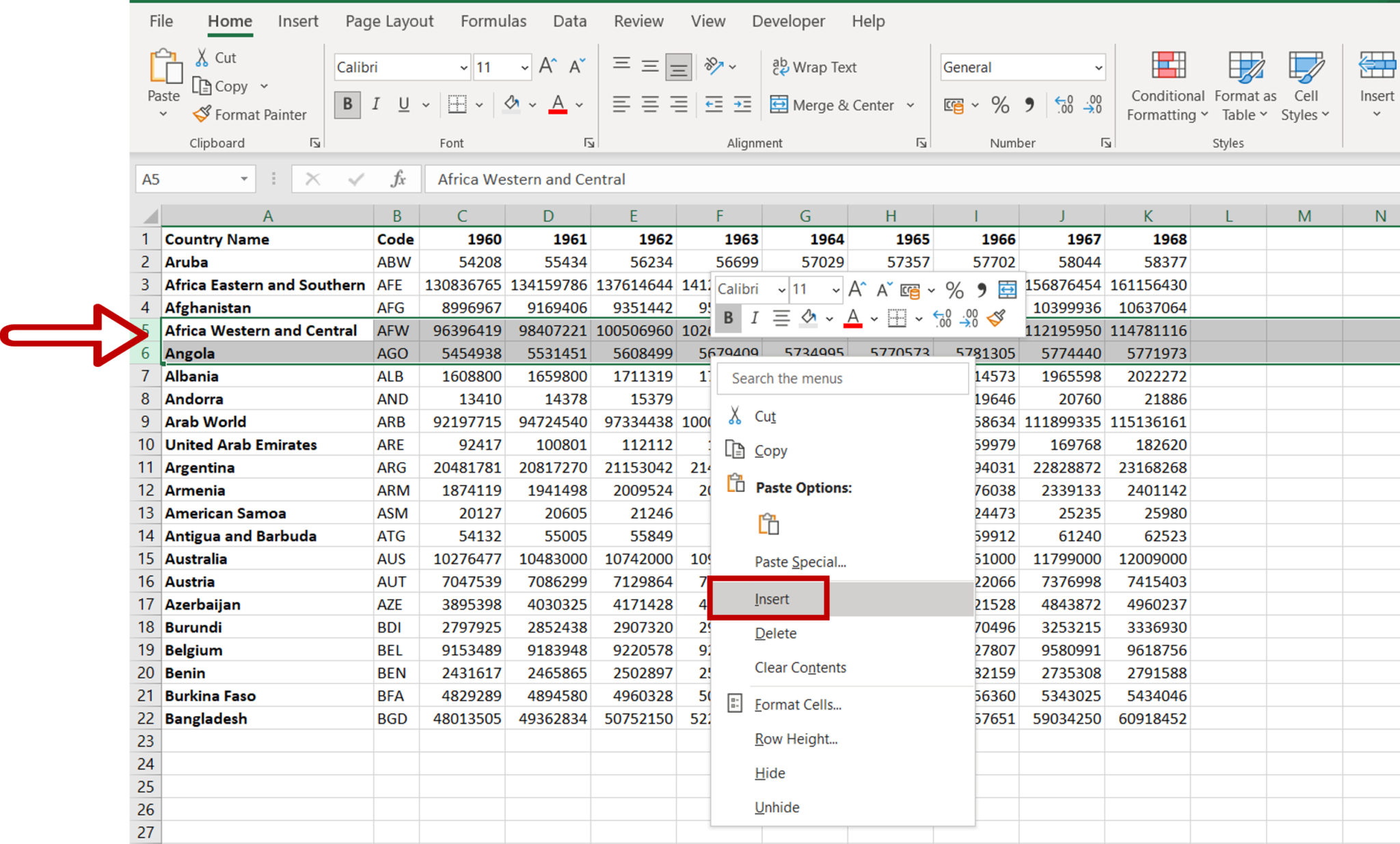 How To Insert Rows In Excel Spreadcheaters 0278
