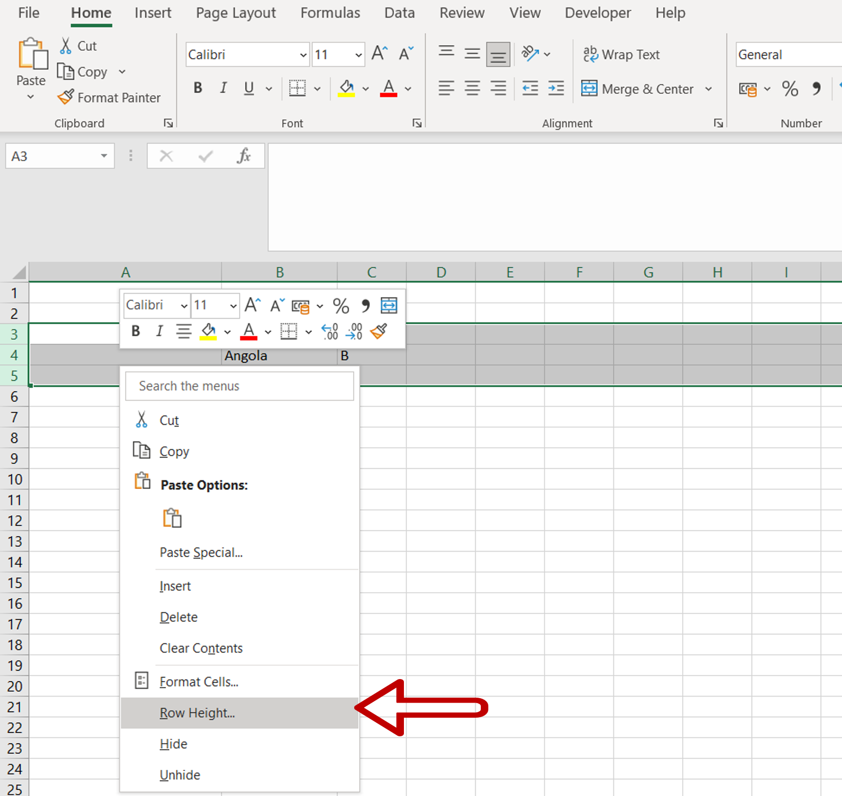 How To Increase Table Cell Size In Excel