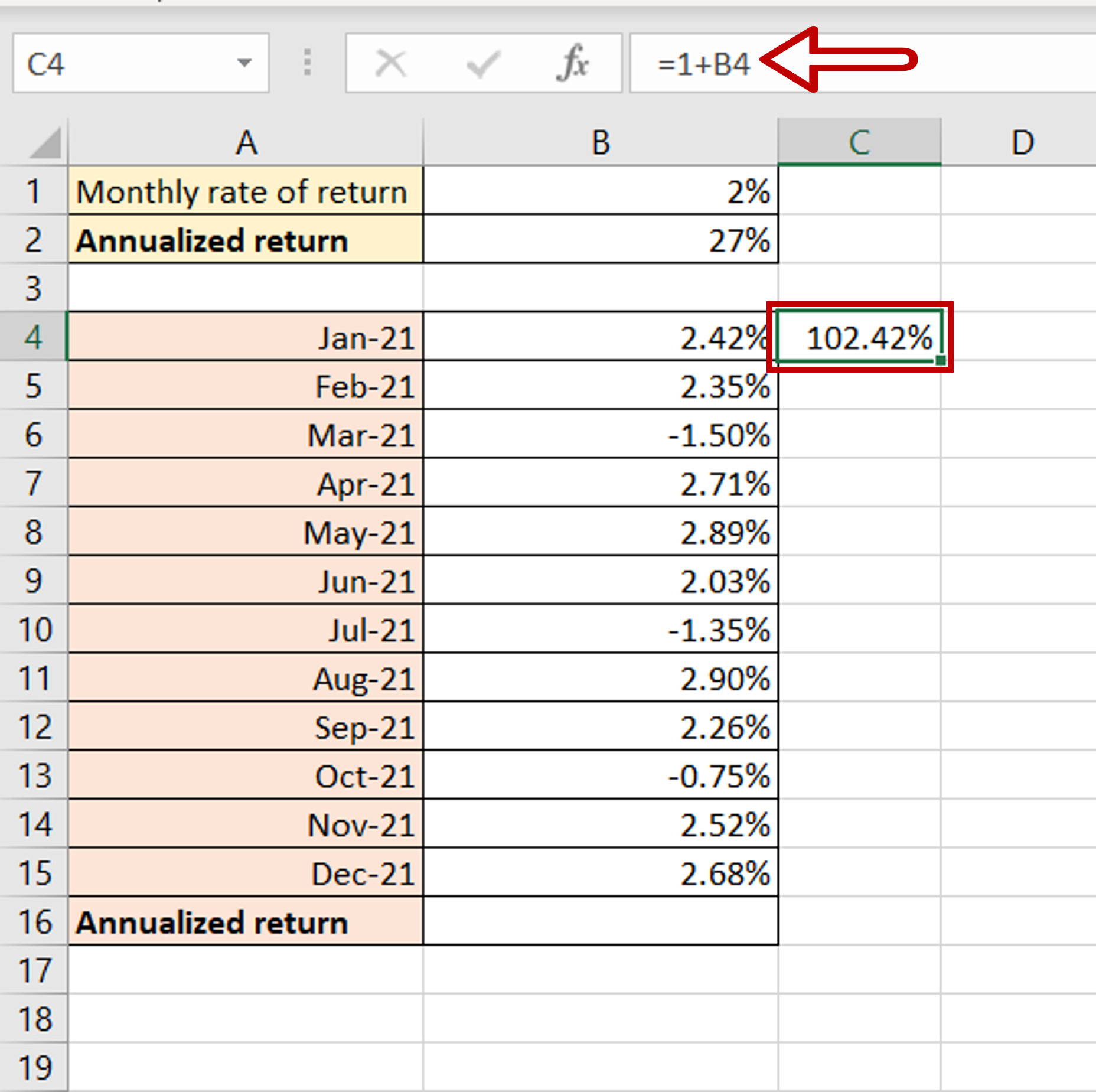 how-to-calculate-annualized-returns-from-monthly-returns-in-excel