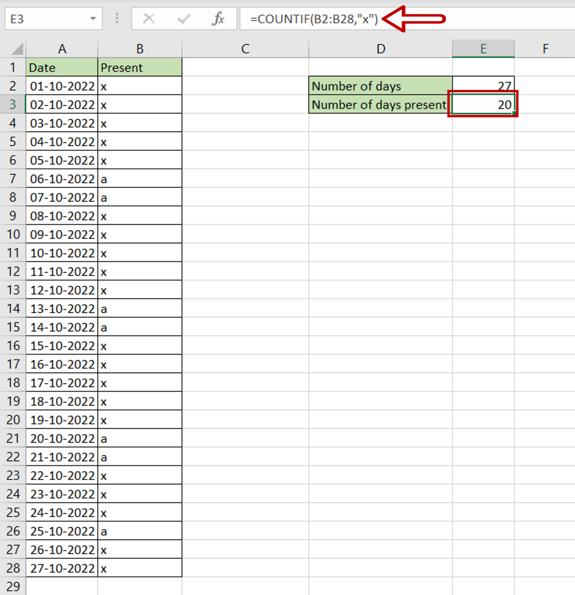 how-to-count-x-in-excel-spreadcheaters