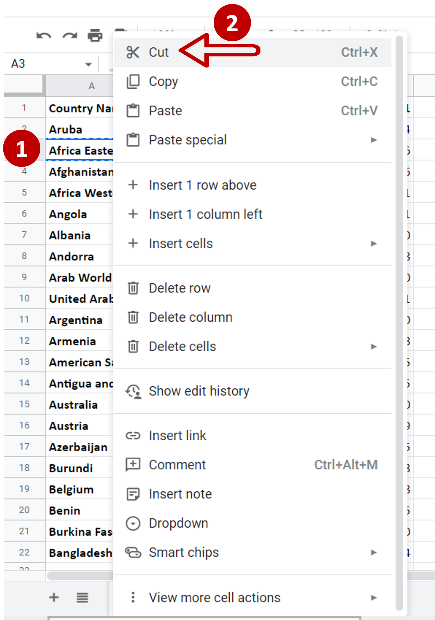 How To Move A Cell In Google Sheets