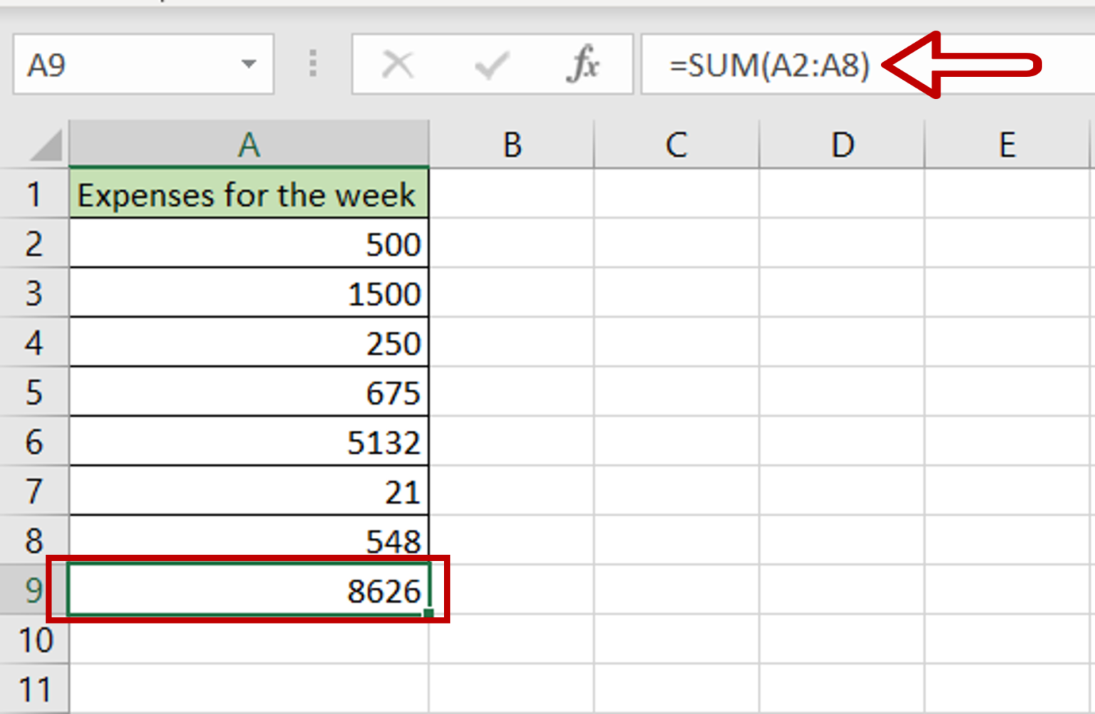 How To Add A List Of Numbers In Excel | SpreadCheaters