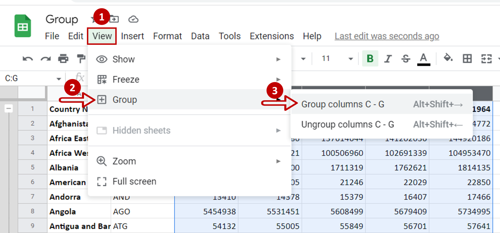 How To Group Cells In Google Sheets | SpreadCheaters