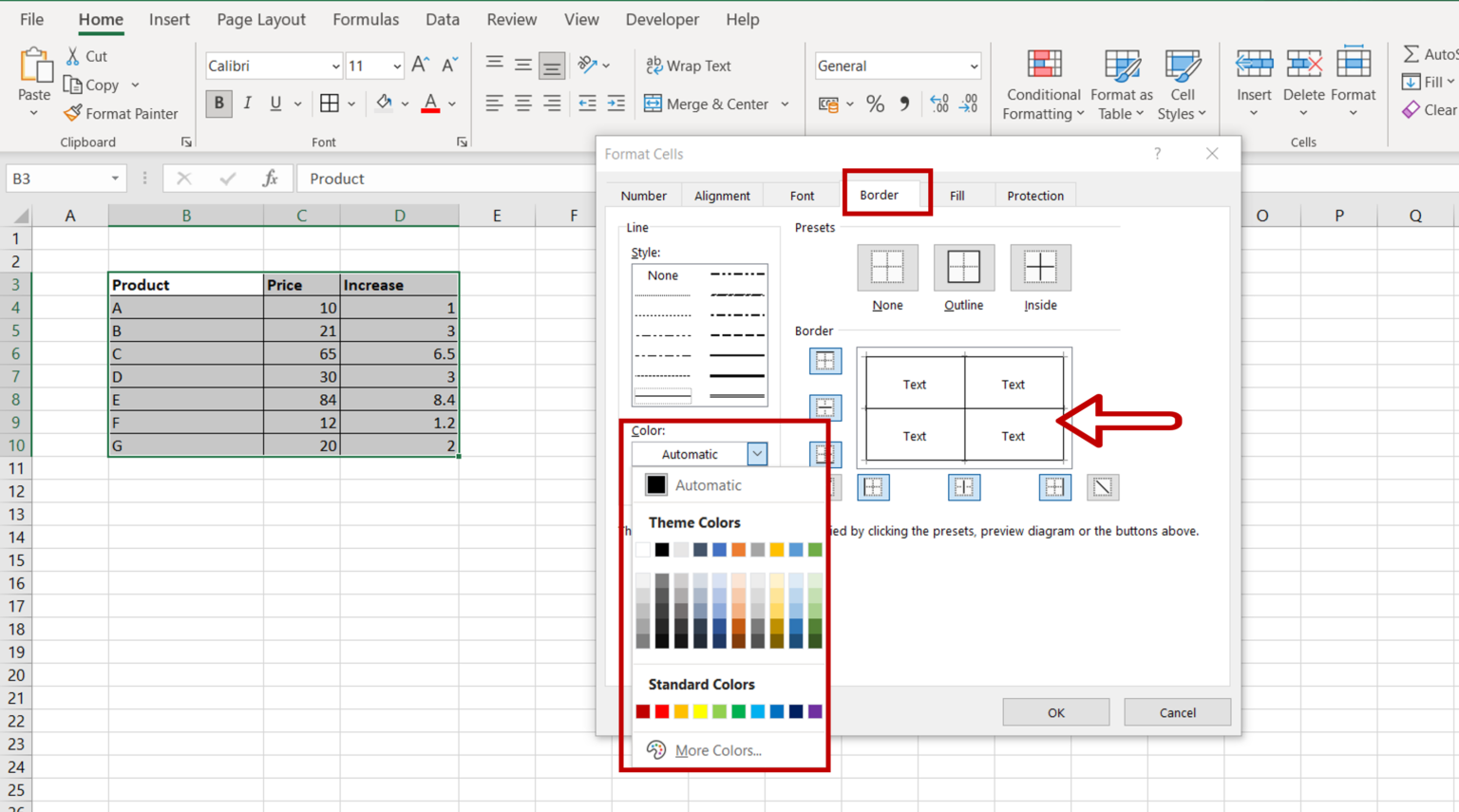 how-to-change-the-border-color-in-excel-spreadcheaters