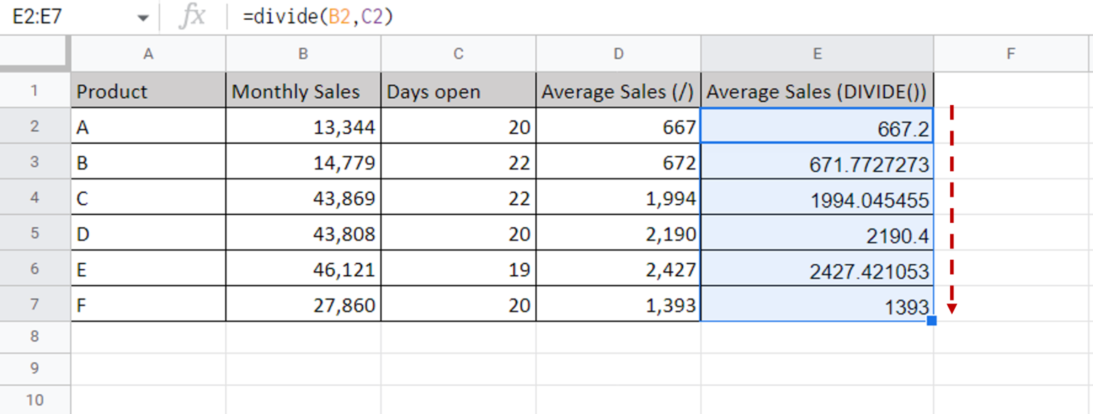 How To Divide On Google Sheets SpreadCheaters