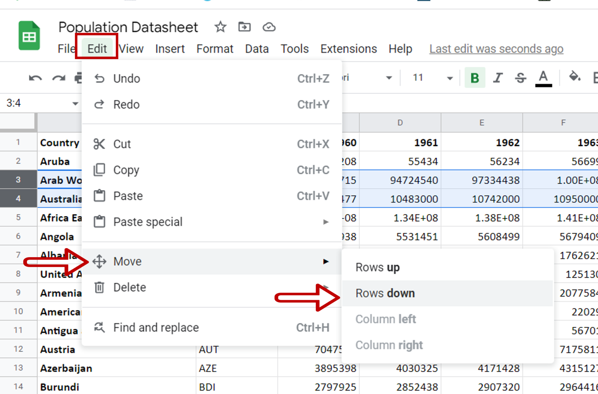  How To Move Rows In Google Sheets SpreadCheaters