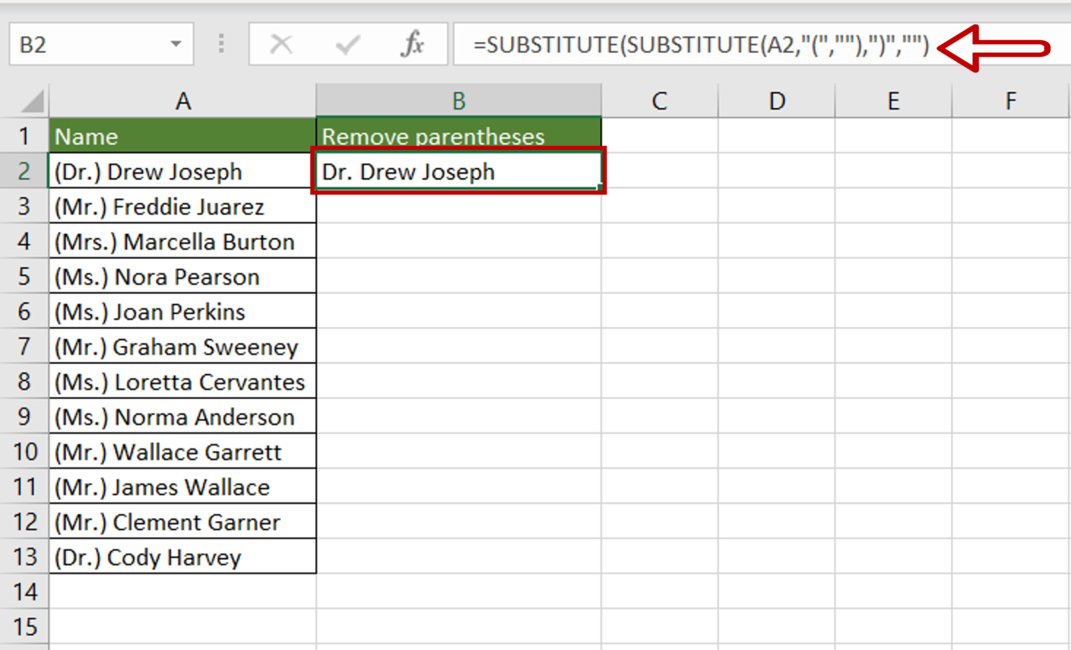 How To Remove Parentheses In Excel SpreadCheaters