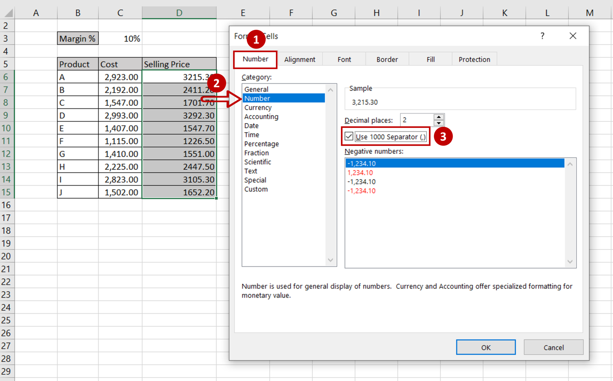 How To Apply The Comma Style Number Format In Excel | SpreadCheaters