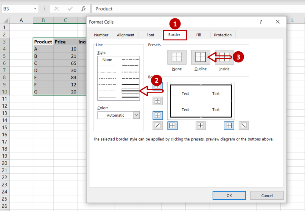 How To Apply Thick Outside Borders In Excel | SpreadCheaters