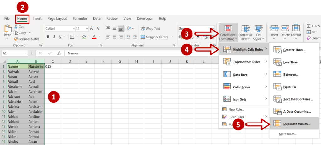 How To Compare Two Excel Files For Duplicates | SpreadCheaters