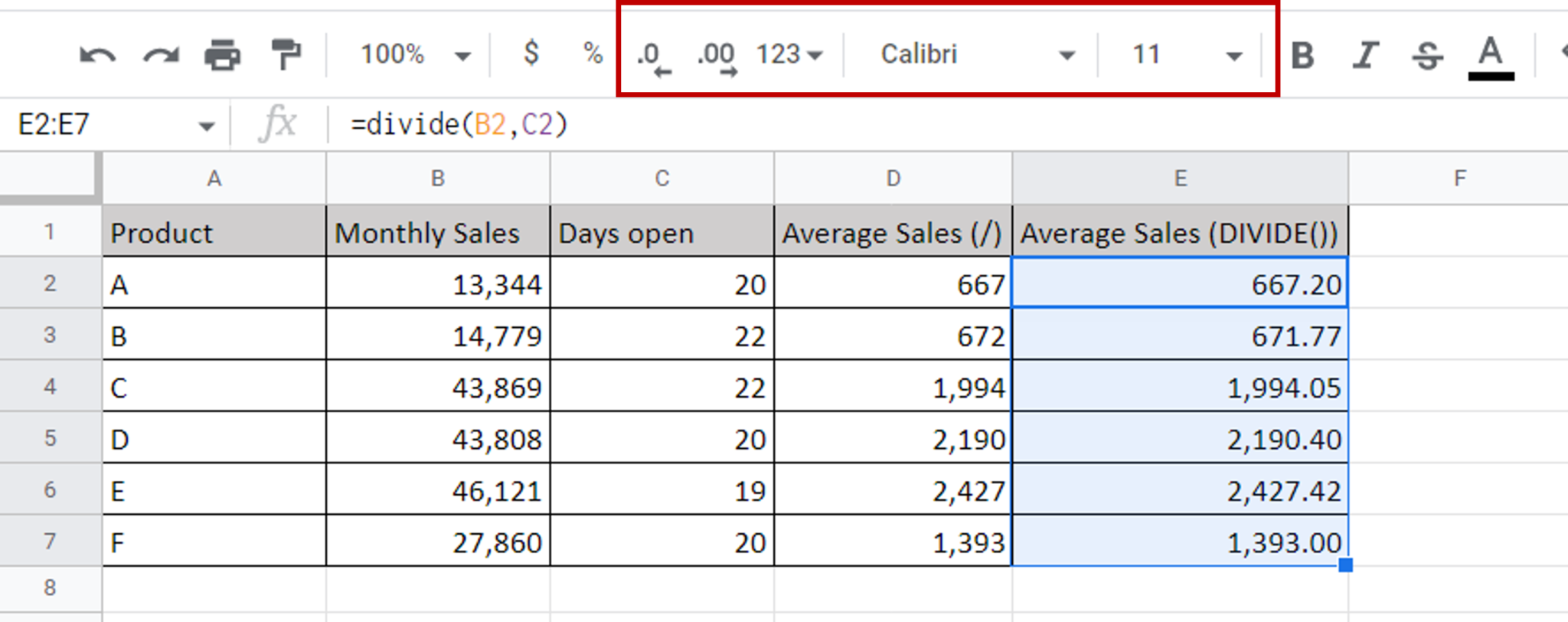 How To Divide On Google Sheets | SpreadCheaters