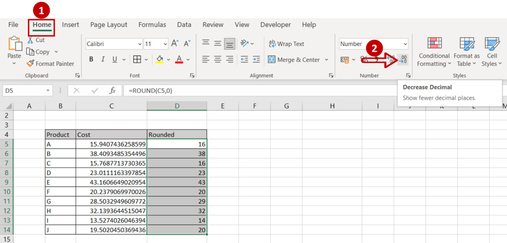 How To Get Rid Of Decimals In Excel | SpreadCheaters