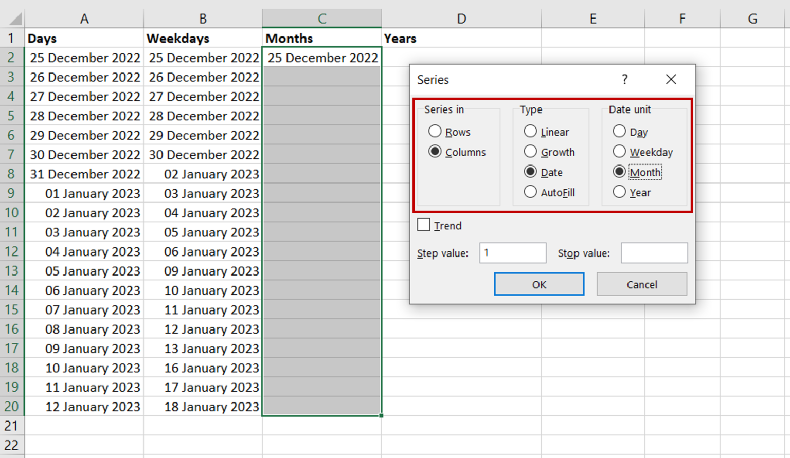 How To Populate Dates In Excel | SpreadCheaters