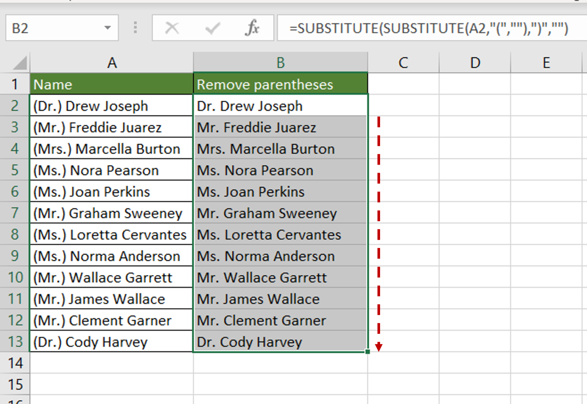 How To Remove Parentheses In Excel | SpreadCheaters