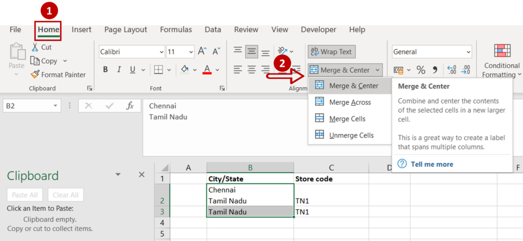 How To Combine Two Rows In Excel | SpreadCheaters