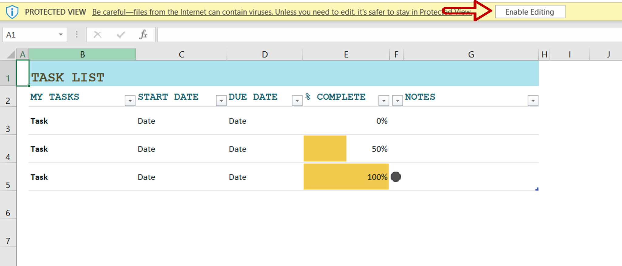 How To Create A Task Tracker In Excel | SpreadCheaters