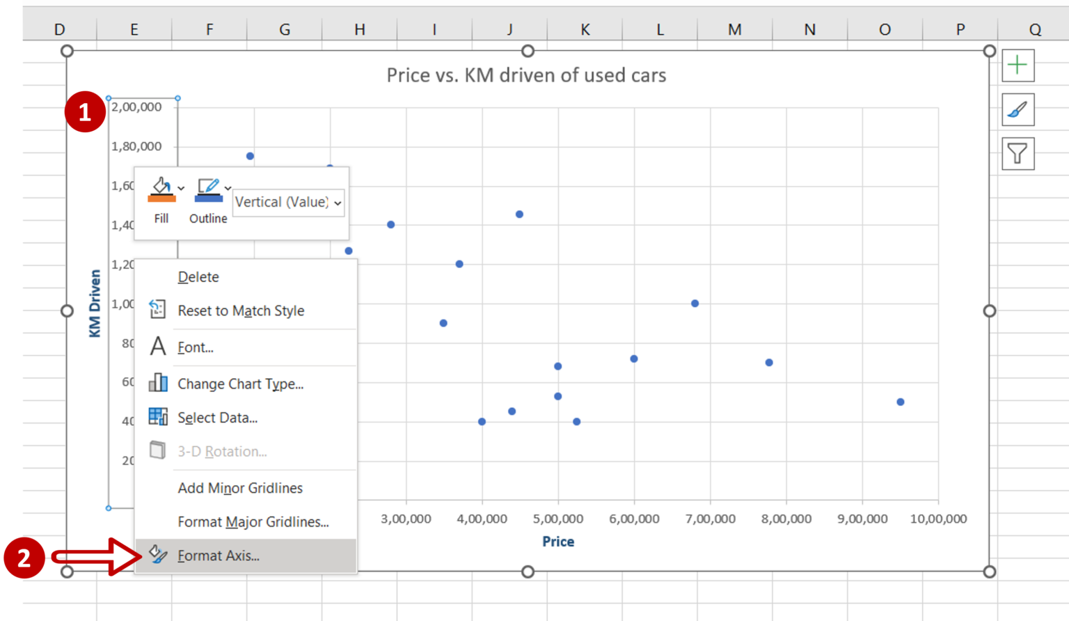 How To Add Tick Marks In An Excel Graph  SpreadCheaters