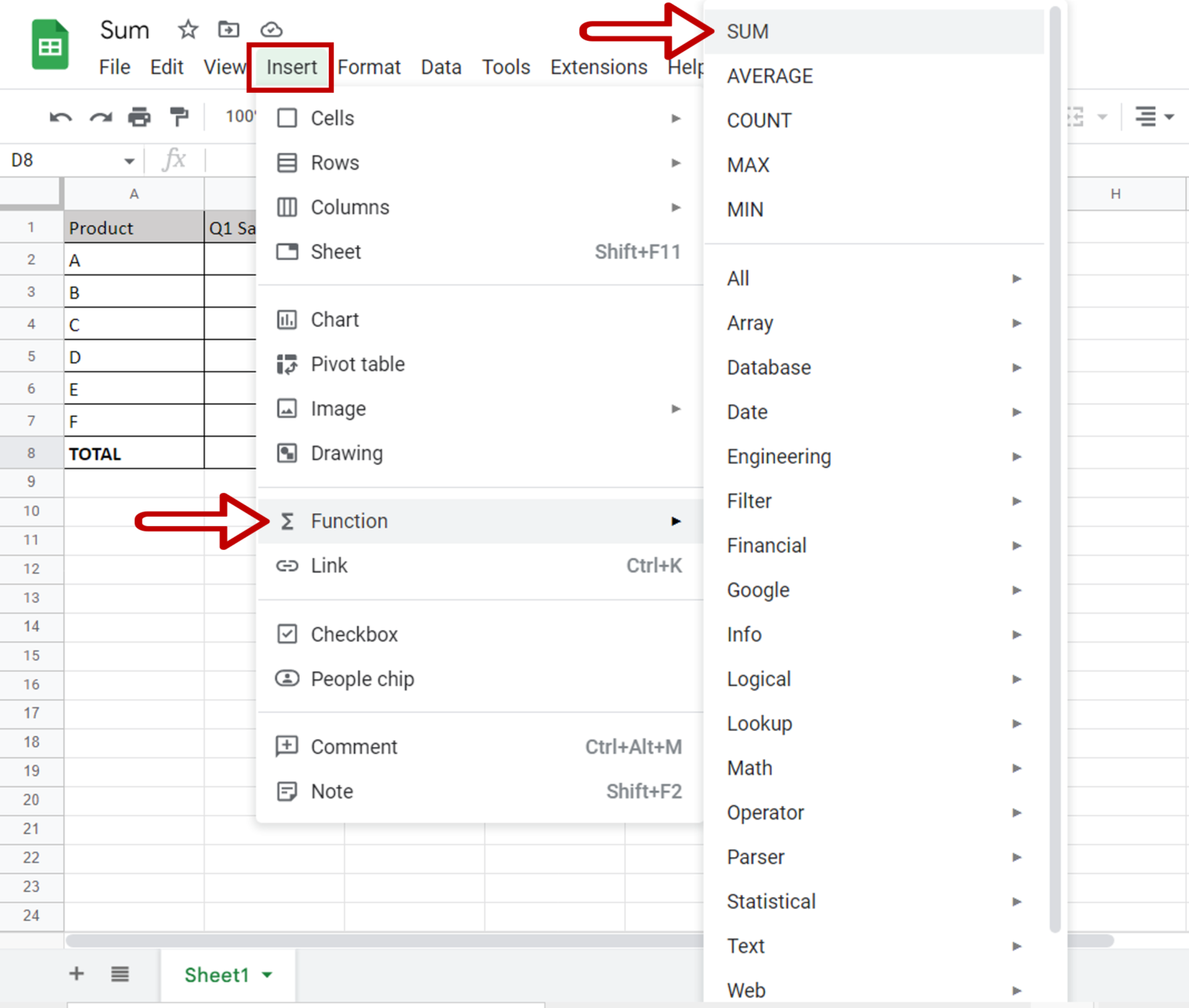 how-to-get-the-sum-of-a-column-in-google-sheets-spreadcheaters