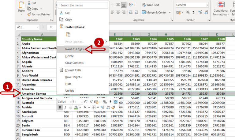 How To Shift A Column Up In Excel