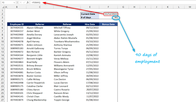 how-to-calculate-90-days-of-employment-in-excel-spreadcheaters