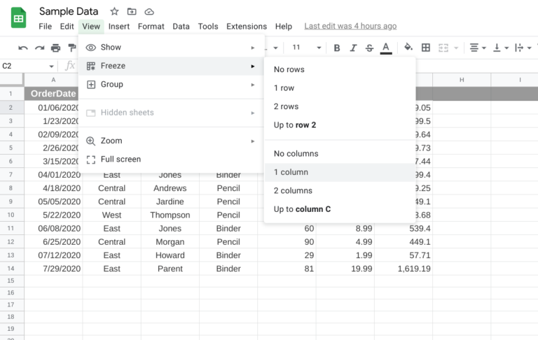 how-to-freeze-or-unfreeze-rows-columns-in-google-sheets