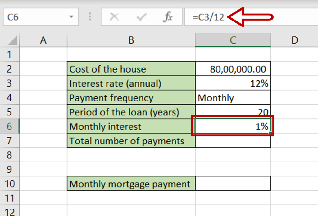 How To Calculate Monthly Mortgage Payments In Excel | SpreadCheaters