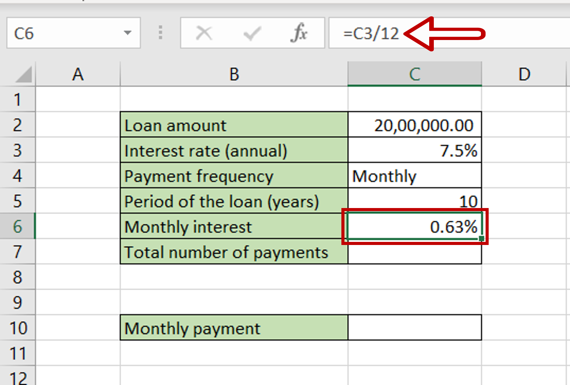 How To Calculate Monthly Payment On A Loan In Excel | SpreadCheaters