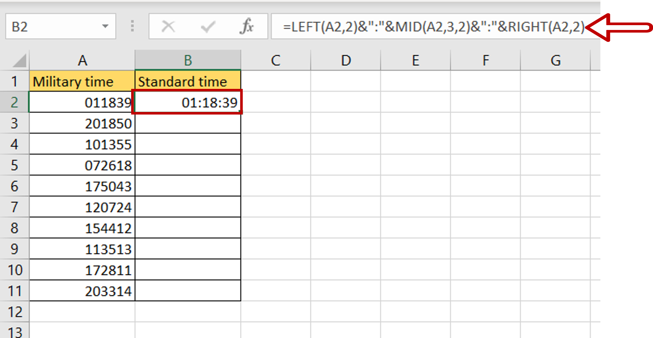 How To Convert Military Time To Standard Time In Excel | SpreadCheaters