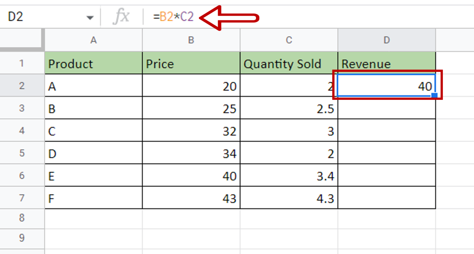 How To Multiply Columns In Google Sheets | SpreadCheaters