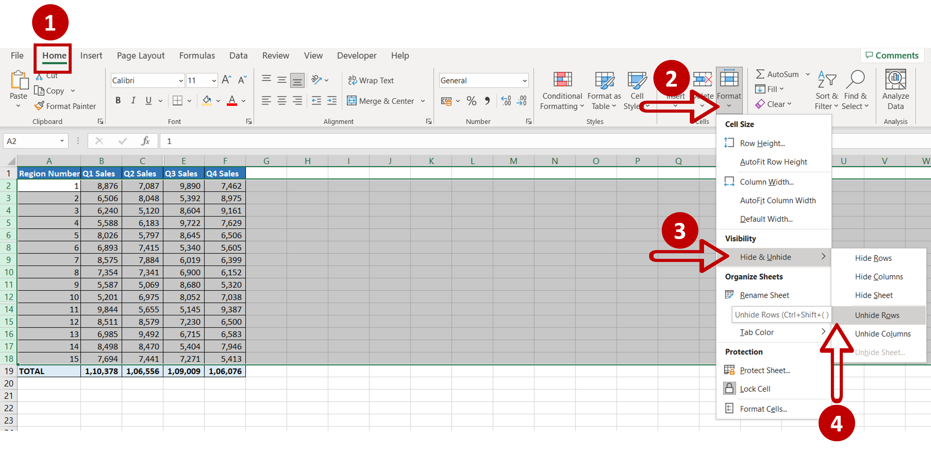 How To Show Hidden Cells In Excel | SpreadCheaters