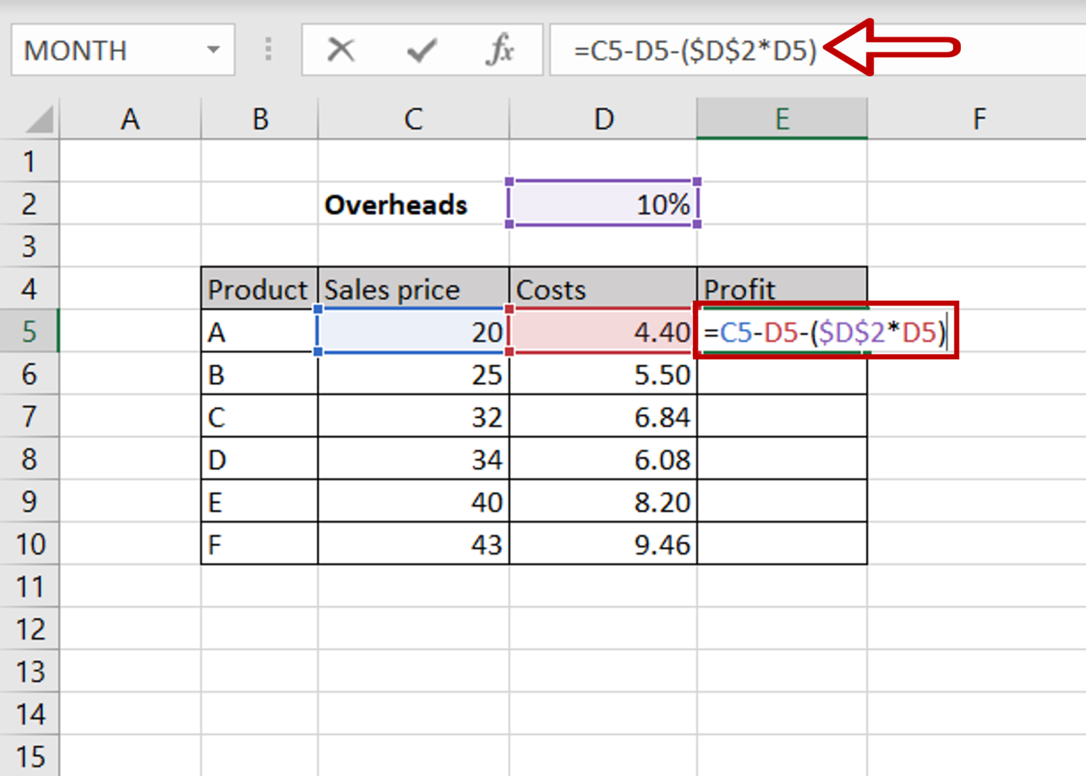 How To Subtract A Percentage In Excel | SpreadCheaters