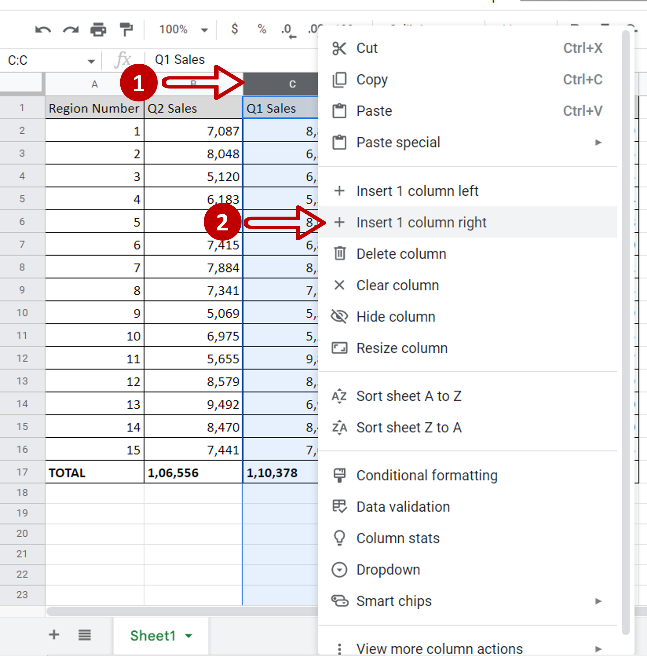 How To Switch Columns In Google Sheets | SpreadCheaters