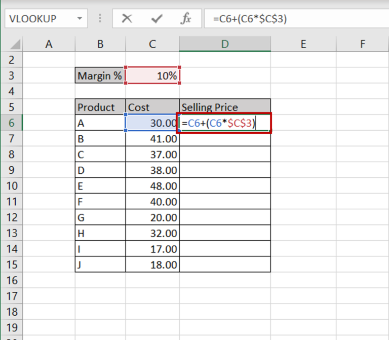 how-to-calculate-selling-price-from-cost-and-margin-spreadcheaters