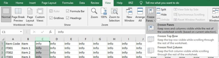 How To Freeze More Than One Column In Excel Spreadcheaters 0761