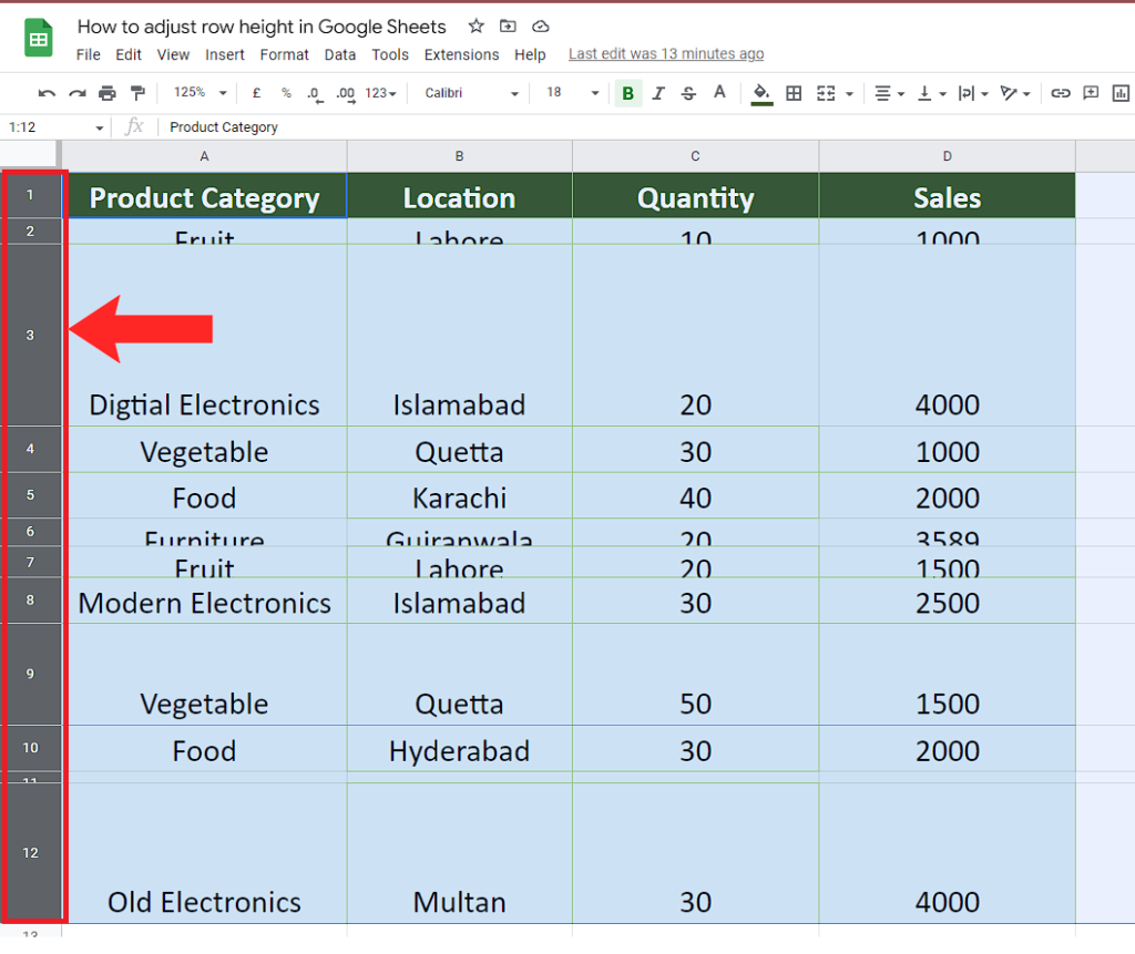  How To Adjust Row Height In Google Sheets SpreadCheaters