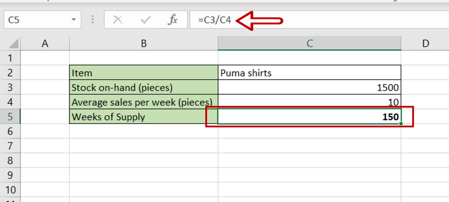 How To Calculate Weeks Of Supply In Excel SpreadCheaters